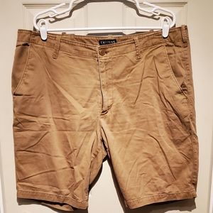 Express Flat Front Khaki Shorts